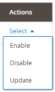 You can enable, disable, or update components