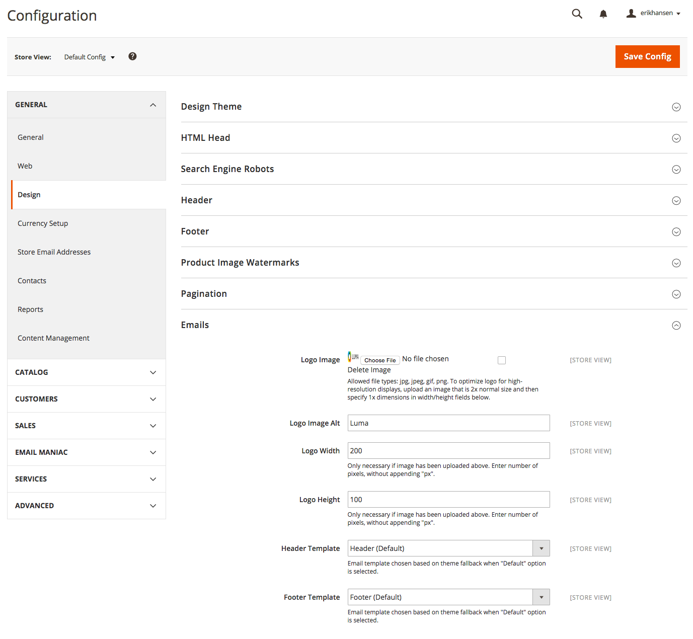 System configuration