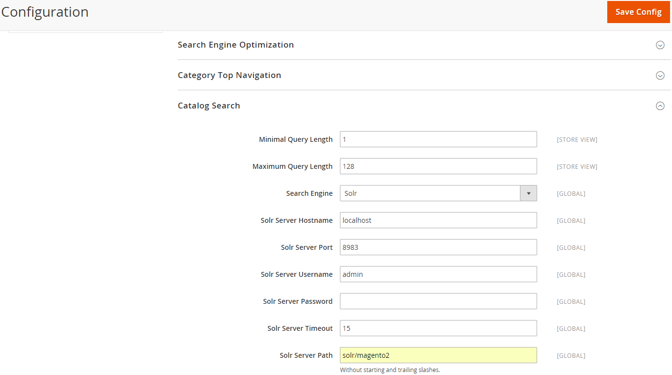 Configure Magento to use Solr